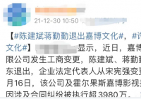陈建斌夫妇退出某公司 后者刚被强制执行3980万