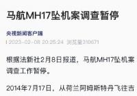马航MH17坠机案调查暂停 马航客机坠毁真实原因是什么？
