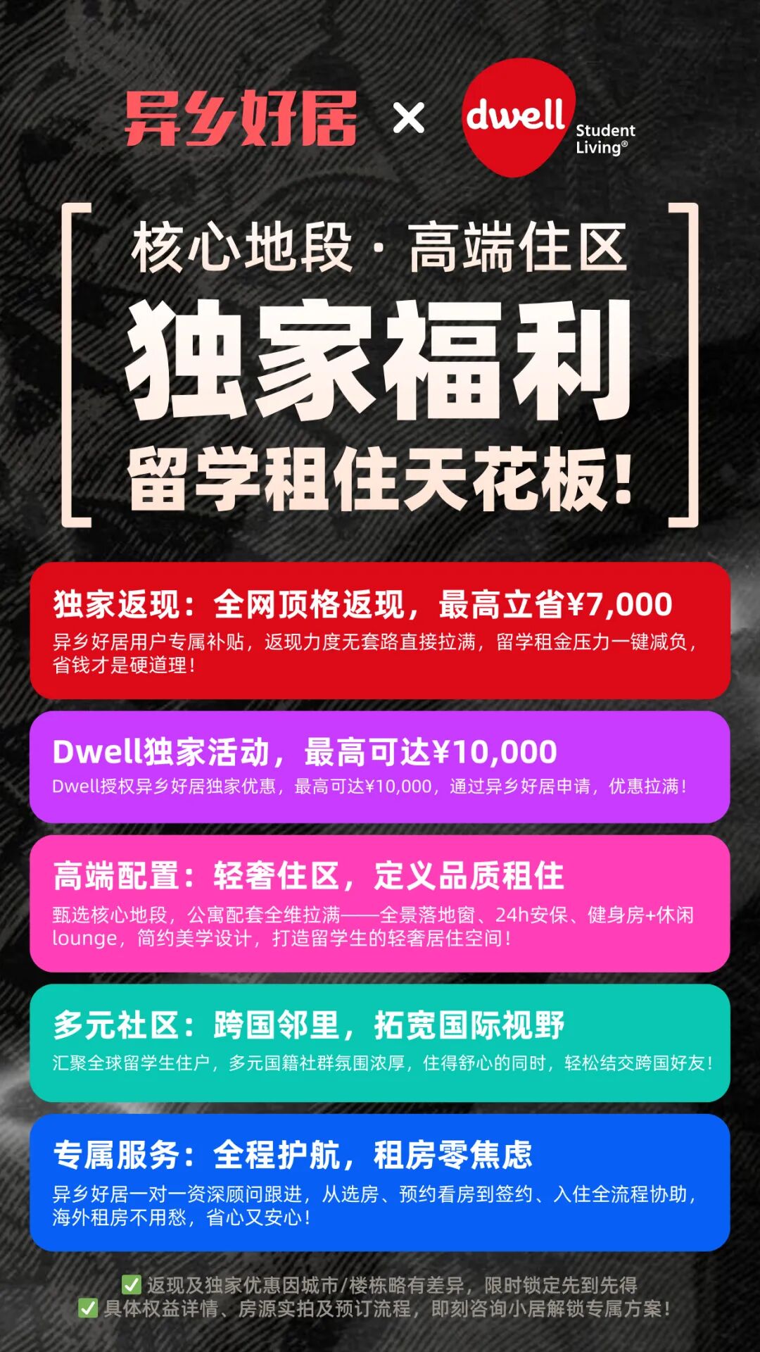 重磅官宣 |异乡好居与Dwell Student Living携手推出澳洲租房专属激励计划