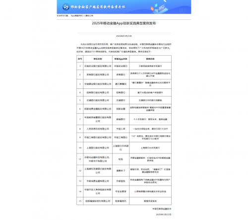 2025 移动金融 App 创新案例揭晓 人保app连续两年上榜