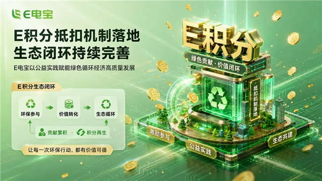E积分抵扣机制落地 生态闭环持续完善 E电宝以公益实践赋能绿色循环经济高质量发展