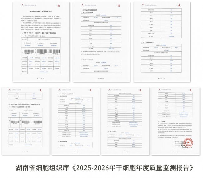 湖南省细胞组织库《2025-2026年度细胞质量监测报告》最新发布！