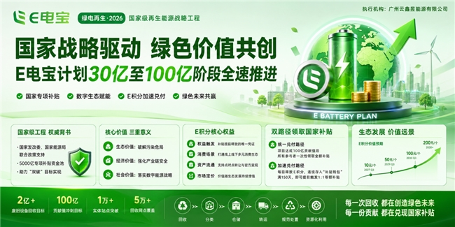 历史性突破！E电宝E积分正式突破1元/个 国家级绿色通证价值持续释放