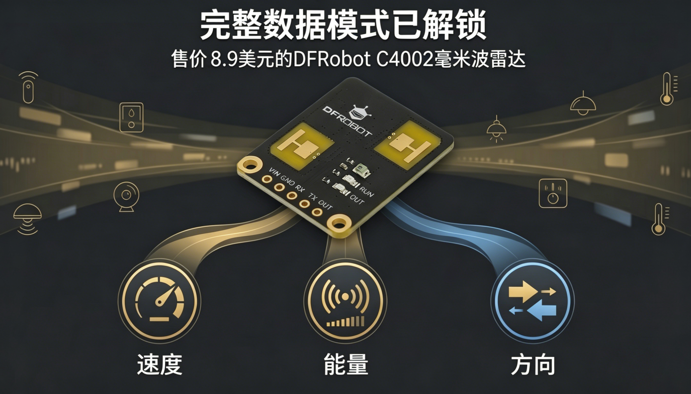 上海智位机器人（DFRobot）C4002 毫米波雷达：全数据访问模式如何解决静态人体检测难题