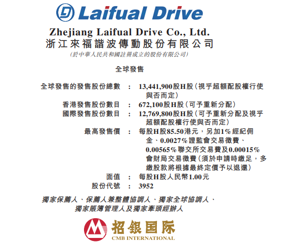 来福谐波（股份代号：3952.HK）港股超购4576倍 物理AI核心零部件赛道成长空间引关注