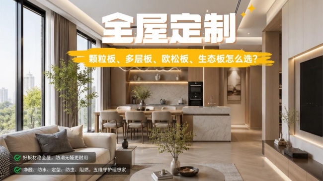 颗粒板、多层板、欧松板、生态板怎么选？区别在哪？全屋板材选购专业指南