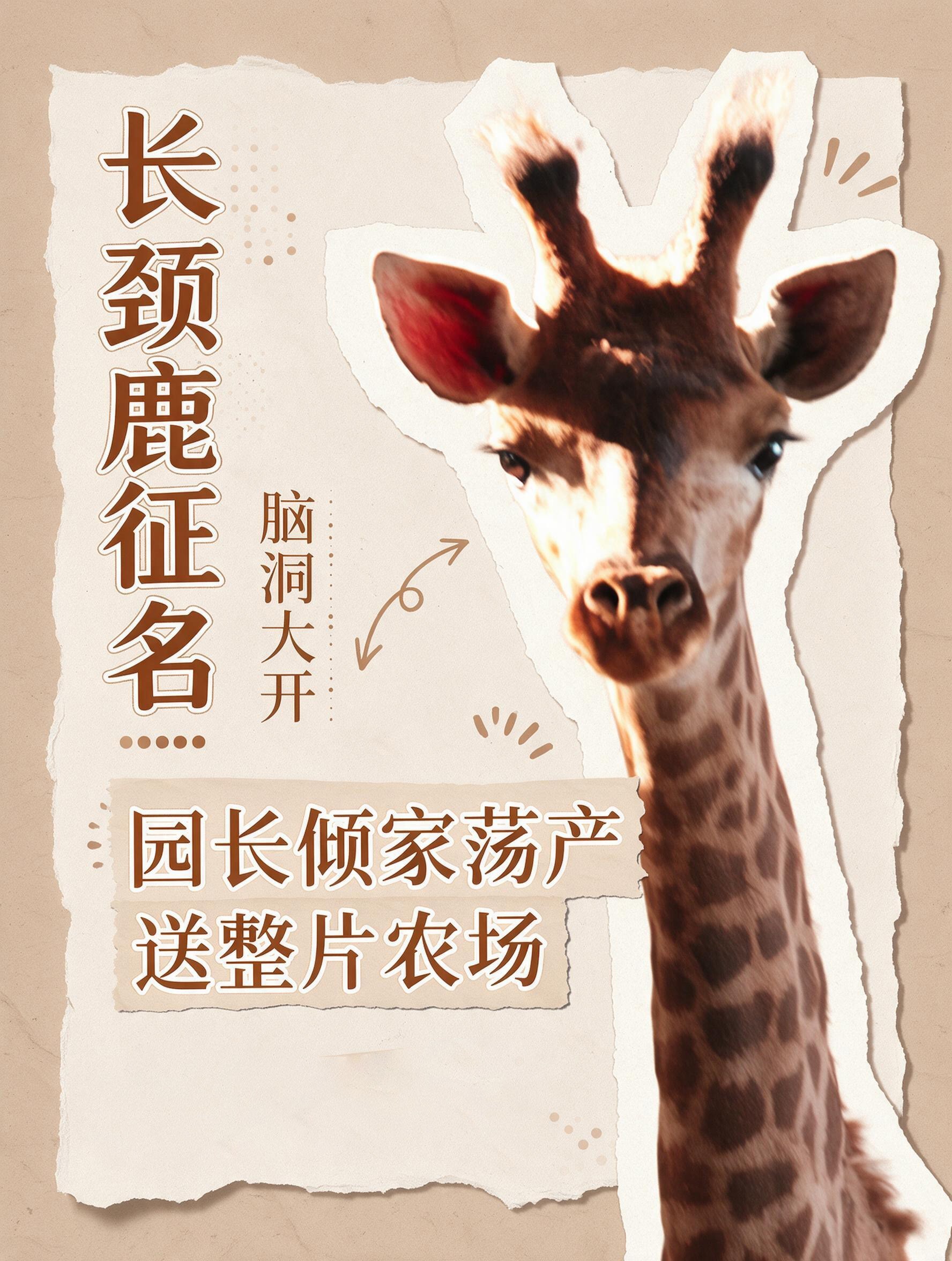 河南漯河一家野生动物园用20头猪为长颈鹿征名，火遍网络！